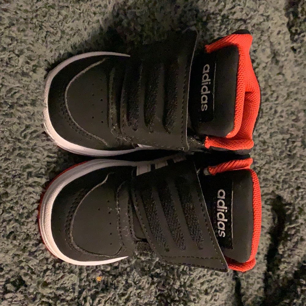 Infant adidas shoes, size four.